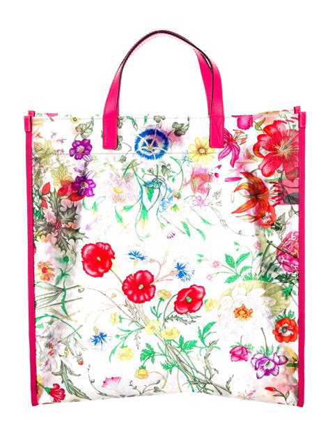 gucci floral womens bag|Gucci clear tote bag.